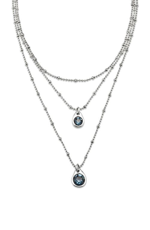 UNODE50 UNODE50 Sterling silver-plated triple midi pendant with crystals 