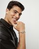 Unode50 UNOde50 Sterling Silver Plated Ball Bracelet with Interlocking Carabiner Detail - 5