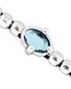 Unode50 UNOde50 Sterling Silver Plated Ball Elastic Bracelet with Blue Faceted Crystal - 3