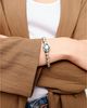 Unode50 UNOde50 Sterling Silver Plated Ball Elastic Bracelet with Blue Faceted Crystal - 5