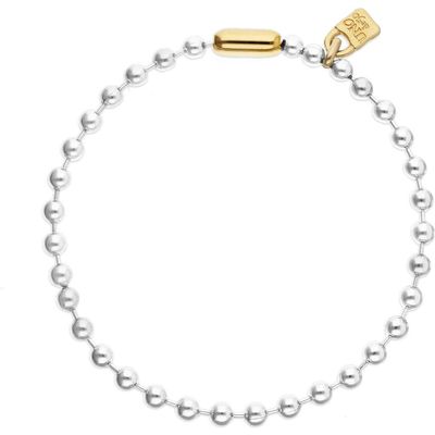 UNODE50 UNODE50 Sterling Silver Plated Ball Necklace