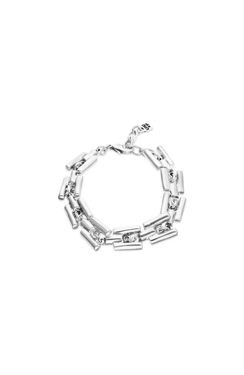 UNODE50 UNODE50 Sterling Silver Plated Bracelet With Links 