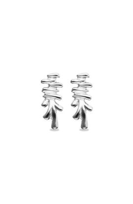UNODE50 UNODE50 Sterling Silver Plated Earrings With Several Tubes 