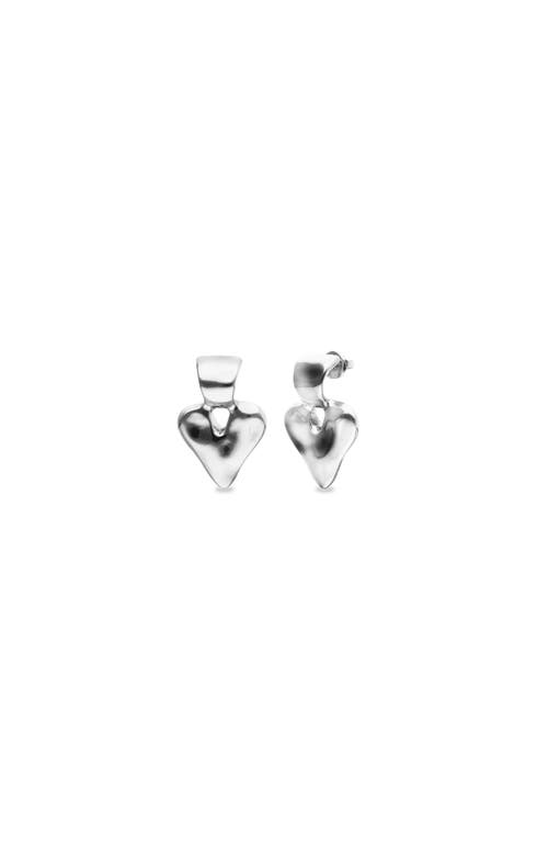 UNODE50 UNODE50 Sterling Silver Plated Heart Earrings 