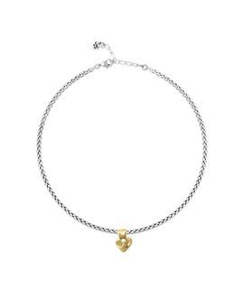 Unode50 UNOde50 Sterling Silver Plated Necklace with Heart Detail in Gold