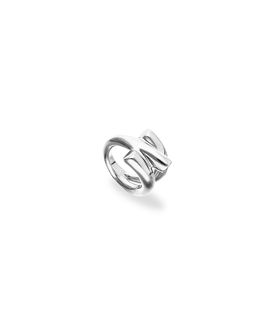 Unode50 UNOde50 Sterling Silver Plated Ring in Triple Tube Shape