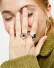 Unode50 UNOde50 Sterling Silver Plated Ring with Black Faceted Crystal - 4