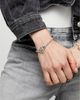 Unode50 UNOde50 Sterling Silver Plated Small Ball Bracelet with interlocking Carabiner - 2