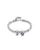 Unode50 UNOde50 Sterling Silver Plated With Pearl and Blue Crystal Bracelet - 1