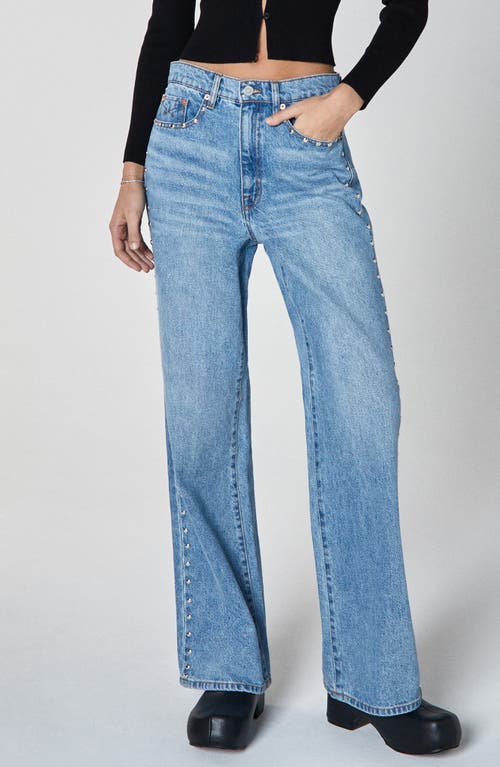 Unpublished Unpublished Jolene Studded Pocket High Waist Flare Leg Jeans
