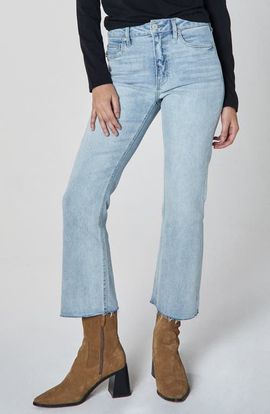 Unpublished Unpublished Marlow Raw Hem Mid Rise Crop Flare Jeans