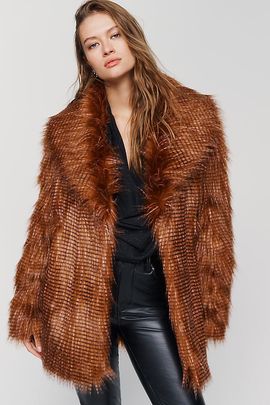 Unreal Fur Field of Dreams Faux Fur Coat Jacket