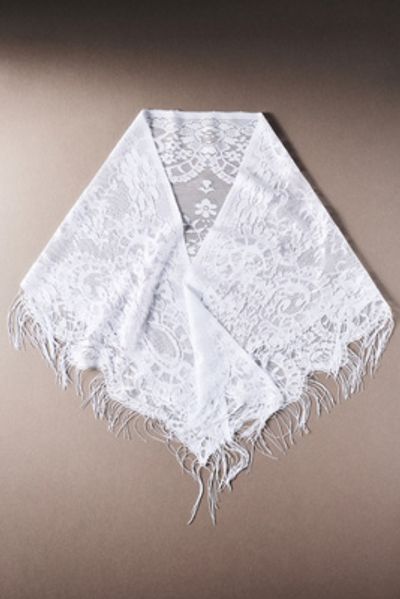 Unreal Fur Lace Fringe Multi-Way Wrap