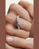 Unsaid Whirlwind Half Lab-Grown Diamond Pave Ring in 18K White Gold - 2