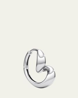 Unsaid Whirlwind Hoop Earrings in 18K White Gold