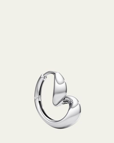 Unsaid Whirlwind Hoop Earrings in 18K White Gold