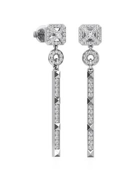 Unsaid Women's Armor 18K White Gold & 0.57 TCW Lab-Grown Diamond Drop Earrings