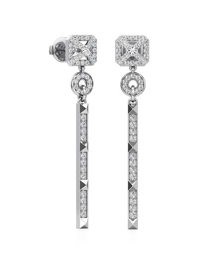 Unsaid Women's Armor 18K White Gold & 0.57 TCW Lab-Grown Diamond Drop Earrings