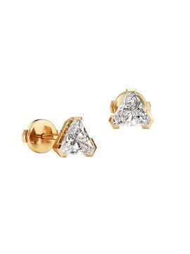 Unsaid Women's Meta 18K Gold & 1.40 TCW Lab-Grown Diamond Trillion Stud Earrings