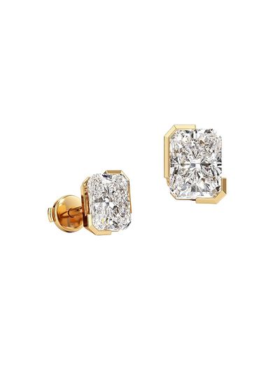 Unsaid Women's Meta 18K Gold & 2.08 TCW Lab-Grown Diamond Radiant-Cut Stud Earrings