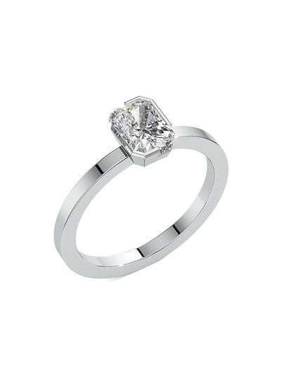 Unsaid Women's Meta 18K White Gold & 1.01 TCW Lab-Grown Diamond Radiant-Cut Solitaire Ring