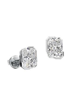 Unsaid Women's Meta 18K White Gold & 2.08 TCW Lab-Grown Diamond Radiant-Cut Stud Earrings