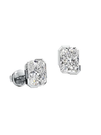 Unsaid Women's Meta 18K White Gold & 2.08 TCW Lab-Grown Diamond Radiant-Cut Stud Earrings