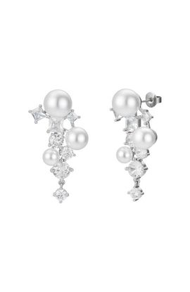 Untamed Petals Untamed Petals Alexandra Pearl and Crystal Drop Earrings