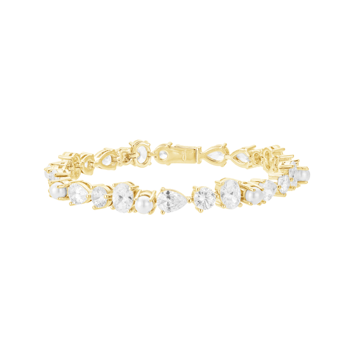 Untamed Petals Untamed Petals Ever After Pearl and Crystal Bracelet
