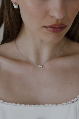 Untamed Petals Untamed Petals Evermore Pearl and Crystal Necklace
