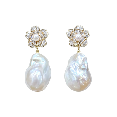 Untamed Petals Untamed Petals Jolie Pearl Drop Earrings