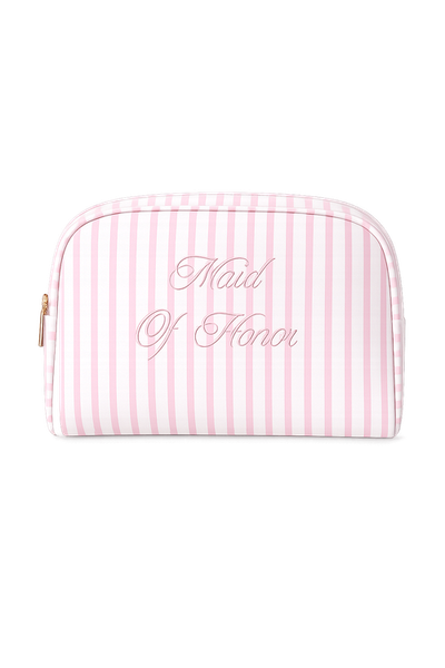 Untamed Petals Untamed Petals Maid of Honor Striped Cosmetic Bag