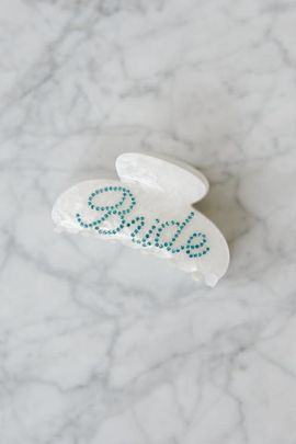 Untamed Petals Untamed Petals Something Blue Bride Crystal Claw Clip