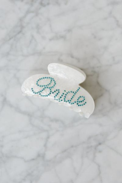 Untamed Petals Untamed Petals Something Blue Bride Crystal Claw Clip
