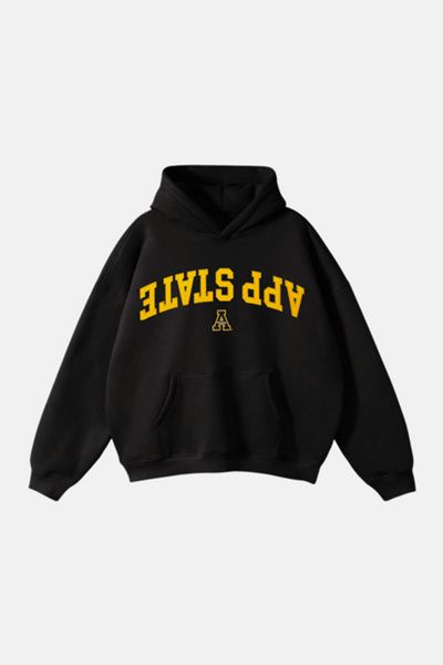 UPSIDE Upside App State Mountaineers Varsity Hoodie in Black, Men's at Urban Outfitters