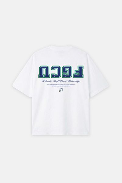 UPSIDE Upside Florida Gulf Coast University Eagles Oversized Tee in White, Men's at Urban Outfitters