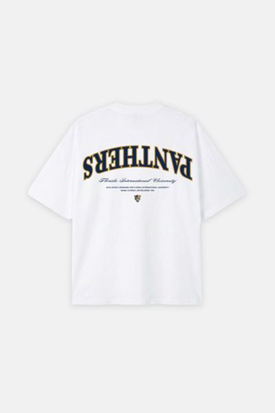 UPSIDE Upside Florida International University Panthers Oversized Tee in White, Men's at Urban Outfitters