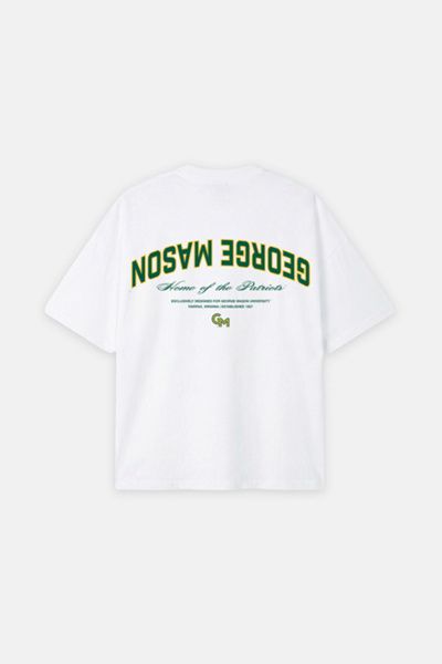 UPSIDE Upside George Mason Patriots Oversized Tee in White, Men's at Urban Outfitters