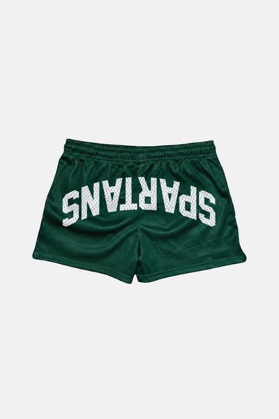 UPSIDE Upside Michigan State Spartans Mesh Shorts in Dark Green, Women's at Urban Outfitters