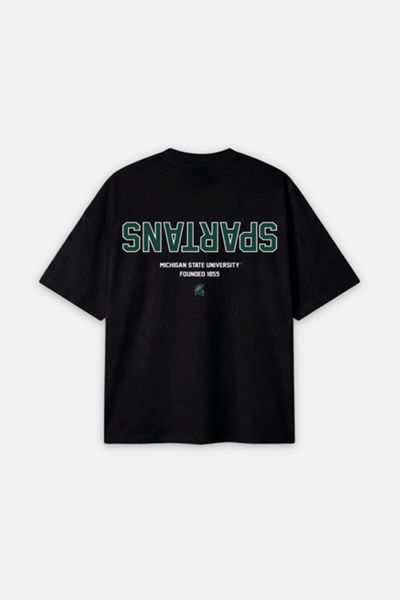 UPSIDE Upside Michigan State Spartans Oversized Tee in Black, Men's at Urban Outfitters