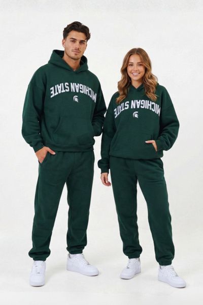 UPSIDE Upside Michigan State Varsity Hoodie in Dark Green, Men's at Urban Outfitters