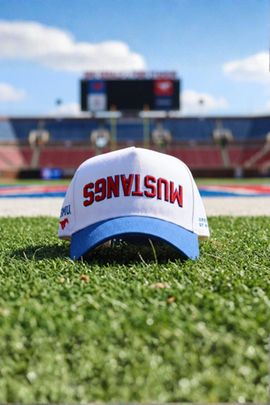 UPSIDE Upside SMU Mustangs Hat in White, Men's at Urban Outfitters