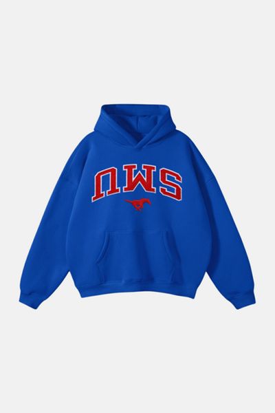 UPSIDE Upside SMU Mustangs Varsity Hoodie in Blue at Urban Outfitters