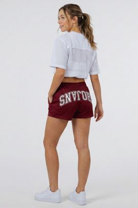 UPSIDE Upside Troy Trojans Mesh Shorts in Maroon, Women's at Urban Outfitters