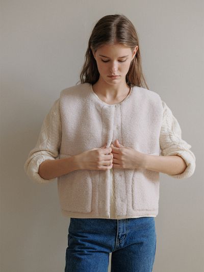 URAGO Button Fleece Vest