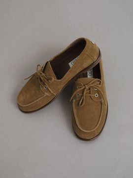 URAGO Suede Genuine Leather Round Toe Loafer