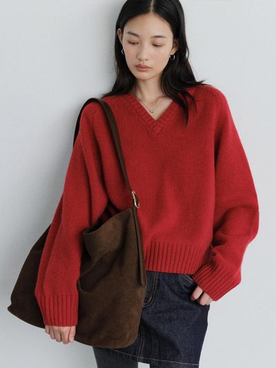 URAGO Suede hobo bag