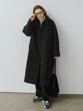 URAGO Wool balmacaan long coat