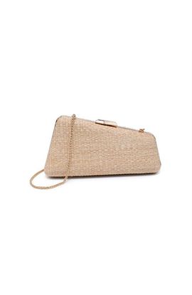 URBAN EXPRESSIONS URBAN EXPRESSIONS Irene - Straw Asymmetrical Evening Bag