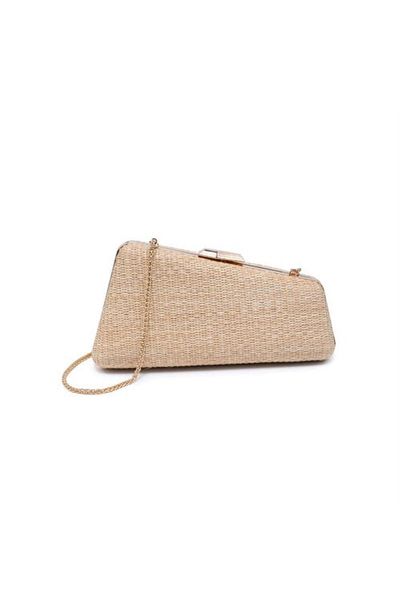 URBAN EXPRESSIONS URBAN EXPRESSIONS Irene - Straw Asymmetrical Evening Bag